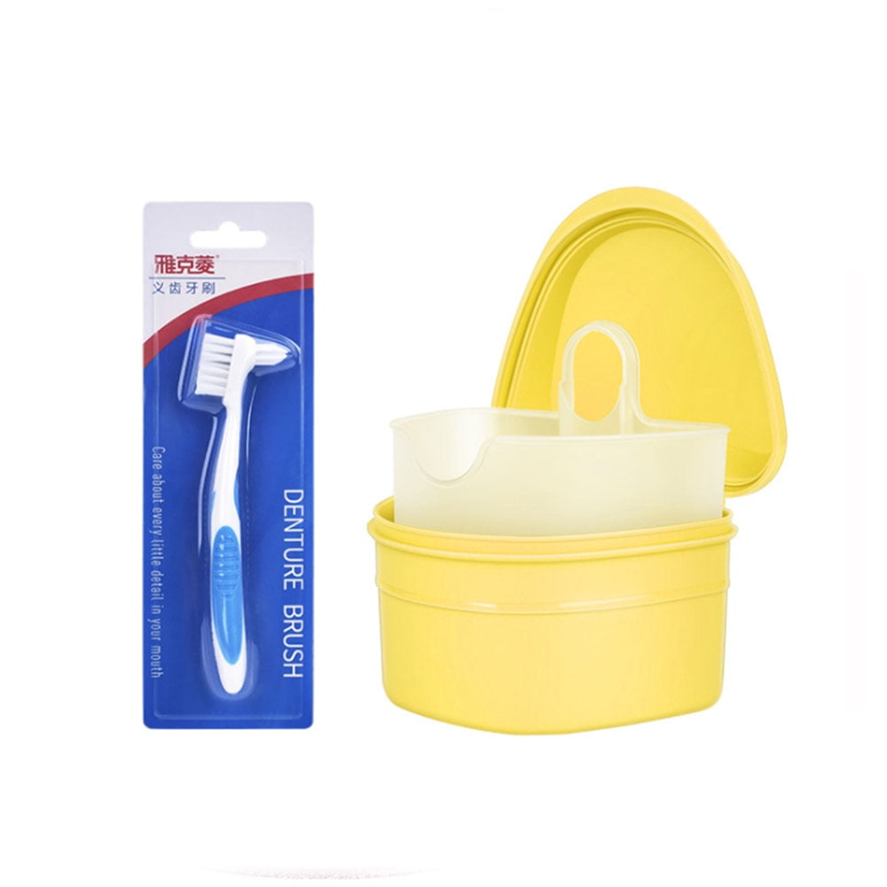 BETOOL Denture Cleaning Case Storage Box Cleaning Container with