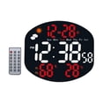 thumbnail image 2 of Reloj de pared digital con alarma y temporizador, multifuncional, decorativo, moderno, con controlador, para escritorio, oficina, mesita de noche, Rojo, 2 of 8