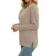thumbnail image 5 of Ropa para adolescentes,Top de mezcla de lino para mujer, manga corta, cuello redondo, jersey informal de color liso, tejido suave y cómodo, versátil para uso diario, sopatenor, 5 of 8