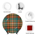 thumbnail image 4 of Gaeub colorful plaid Print Ceramic Plate,Dinner Plates,Bone China Decorative Plates with Display Stand,Art Ceramic Ornaments for Wall Hanging Decoration-6in, 4 of 6