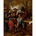 thumbnail image 2 of Jan Steen 20x24 Black Ornate Framed Double Matted Museum Art Print Titled: The Tooth-Puller (1651), 2 of 5