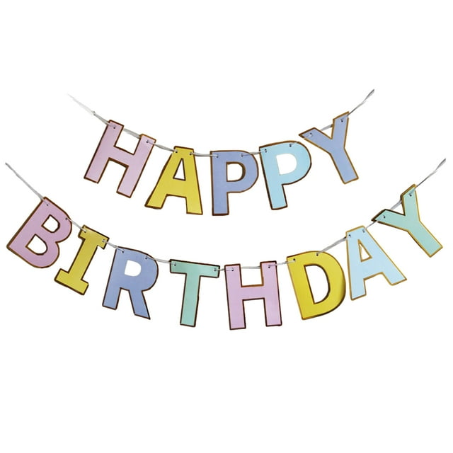 ziyahi Birthday letter flag fish tail