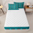 thumbnail image 4 of jejeloiu Monochrome Tribal Zipper Twin Comforter Sets with Fitted Sheet and 2 Pillowcases,Modern Print Zipper Bedding Set For Boys,Reversible,4-Piece, 4 of 7