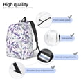 thumbnail image 3 of Disketp Lavender Flowers Mochila de Lona Estampada, Mochila Escolar de Viaje Ligera para Estudiantes y Portátil-Small, 3 of 5