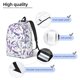 thumbnail image 3 of Disketp Lavender Flowers print Canvas Backpack Lightweight Travel Daypack Student Rucksack Laptop Backpack-Medium, 3 of 5