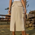 thumbnail image 6 of DailyTrove Women's Cargo Maxi Skirt - Casual Outdoor & Festival Wear, Functional for Hiking & Gatherings, 6 of 6