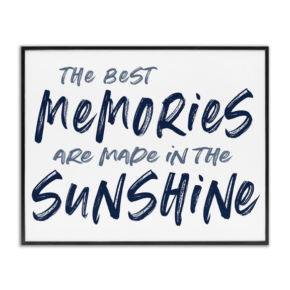 Memories Made In Sunshine Black Framed Giclee Art, design by Lettered and Lined