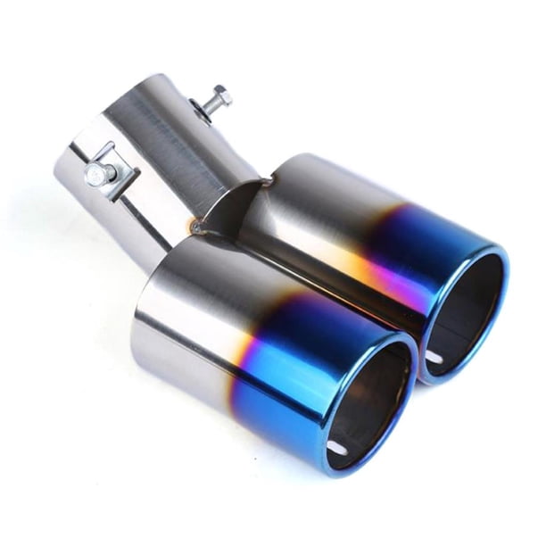 Speravity Tubo de cola de coche de acero inoxidable Universal de alta silenciador de tubo de escape de coche nuevo tubo de escape de doble punta de Vehículos, repuestos y accesorios Mis No.2 Speravity VI008911-02