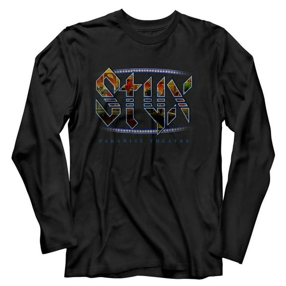 Styx Paradise Theatre Black Adult Long Sleeve T-Shirt