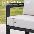 thumbnail image 4 of COMLAX FIELD Outdoor Couch, Aluminum Patio 3-Seat Modern Sofa with Washable Thick Cushion, 4 of 6