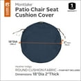 thumbnail image 3 of Classic Accessories 18"x2" Blue Patio Cushion Slipcover, Montlake, 3 of 17