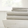 thumbnail image 2 of Linen Market 4 Piece Sheet Set Patterned, Full, Scallop Gray, 2 of 5
