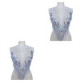 thumbnail image 3 of maskred Sturdy And Durable Lace Applique With 3D Beads And Rhinestones With Materials Are Sturdy And Durable Multiple Colors Light purple A 2Set, 3 of 6