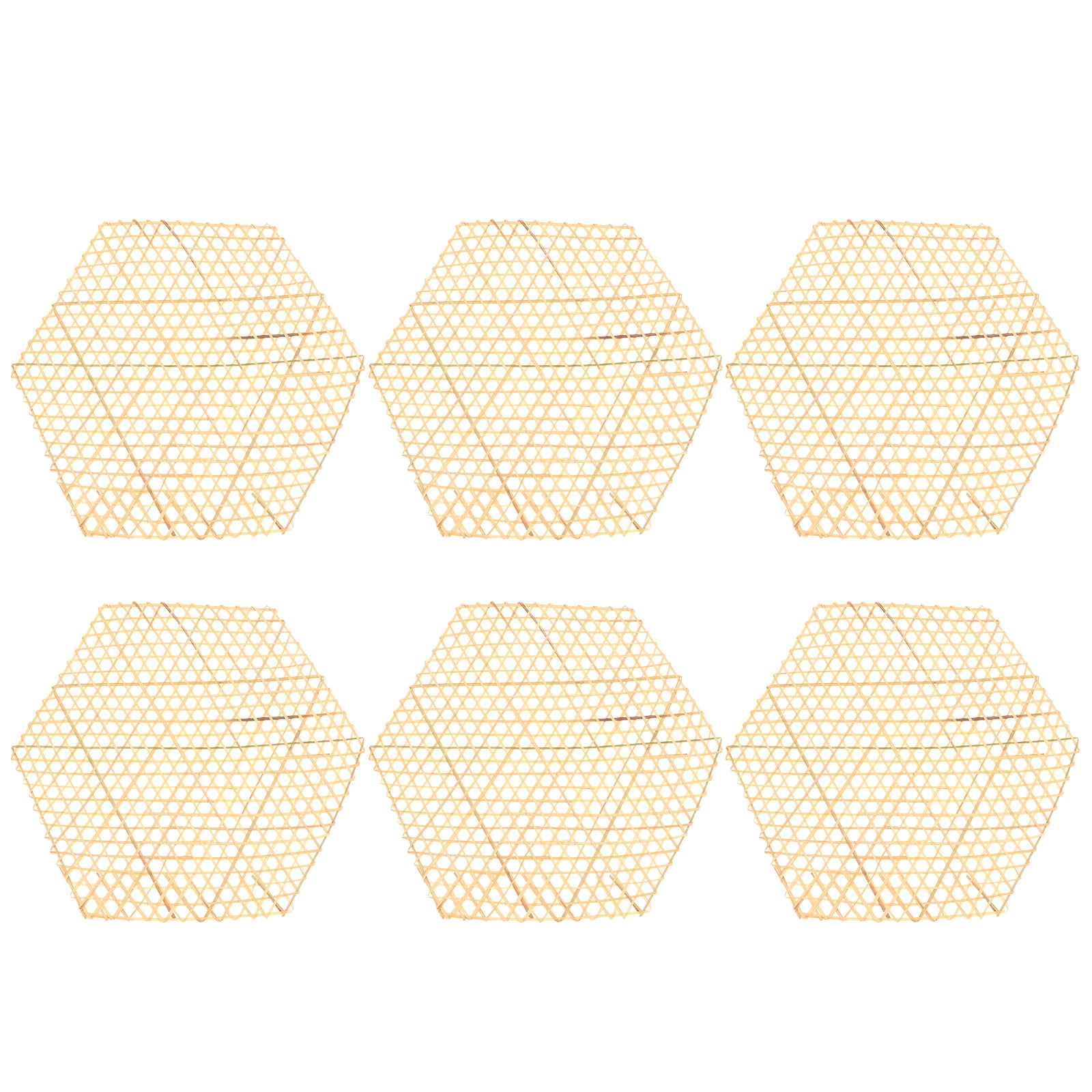 OUNONA 18 pcs  Cooking Bamboo Mats Liners Mesh Mats Bamboo Fried Dish Mat for Kitchen