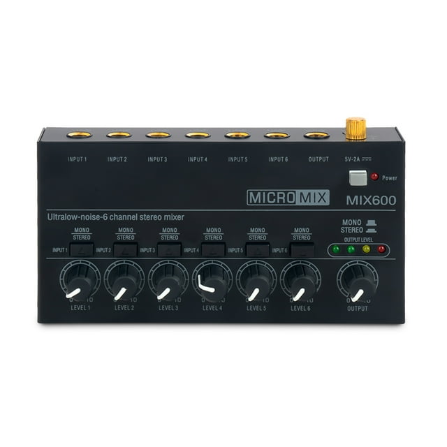 Amdohai Mini Audio Mixer Stereo Line Mixer for Sub-Mixing Ultra