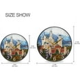 thumbnail image 2 of Dreamtimes Beautiful Castle Pattern Wall Clock Silent Non Ticking 10 Inch Round Easy to Read for Home Office School Clock, 2 of 7