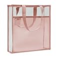 thumbnail image 2 of Weloille Sac de Tutorat Transparent à Double Couche 1 Pce, Sac de Rangement Imperméable en PVC Épaissi, Pochette Organisatrice de Documents Grande Capacité, pour Ranger Livres Copies d'Examen Fournitures de Bureau Accessoires de Voyage, 2 of 6
