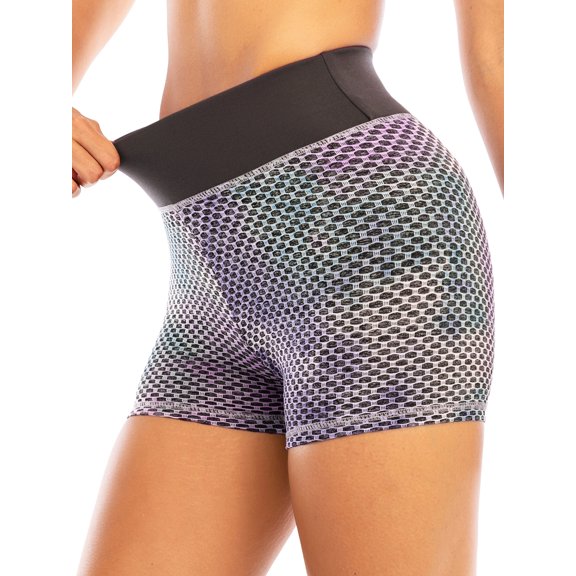 DODOING Women's Yoga Shorts Butt Lift Shorts Tie Dye Running Yoga Shorts Quick-Dry Activewear Workout Exercise Athletic Jogging Shorts, S-2XL
