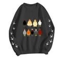 thumbnail image 6 of Shadoumai Christmas Chicken Graphic Sweatshirts For Women Crew Neck Pullover Cute Xmas Long Sleeve Crewneck Sweatshirt Pullover Tops, 6 of 6