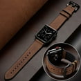 thumbnail image 2 of New for Apple Watch Apple Iwatch8 Generation 7654 Se Silicone Skin Retro Crazy Horse Strap, 2 of 9