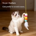 thumbnail image 4 of Interactive Cat Toy Door Hanging Cat Toy, Automatic Electric Flying Bird Feather Caterpillar Toy, Cat Toys for Bored Indoor Adult Cats, Rechargeable Durable Safe Hanging Toy for Bored Kittens,Pink, 4 of 9