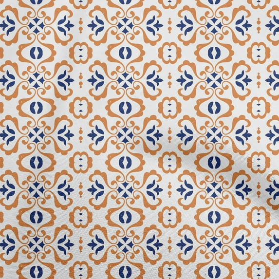 oneOone Velvet Orange Fabric Mosaic Quilting Supplies Print Sewing Fabric By The Yard 58 Inch Wide