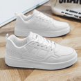 thumbnail image 4 of Men's Low Top Lace Up Thick Sole Casual Sneakers Stitched Hollow Detail Upper Daily Walking Shoes, 4 of 10