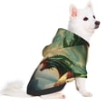 thumbnail image 2 of Honeii Castle Red Green Sky Dragon Print Small Dog Hoodies Pet Hooded Sweatshirts Fall Winter Puppy Cat Sweaters Warm Clothes for Small Dogs Outfits Costume-XX-Large, 2 of 7