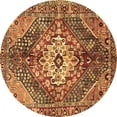 thumbnail image 1 of Ahgly Company Indoor Round Persian Brown Traditional Area Rugs, 6' Round, 1 of 4