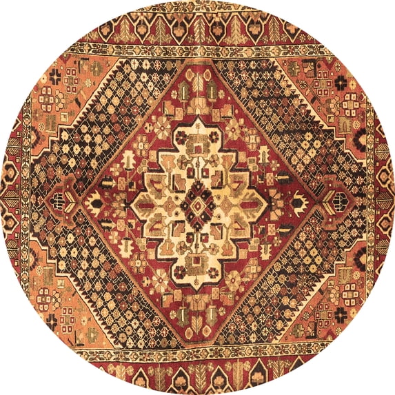 Ahgly Company Indoor Round Persian Brown Traditional Area Rugs, 6' Round