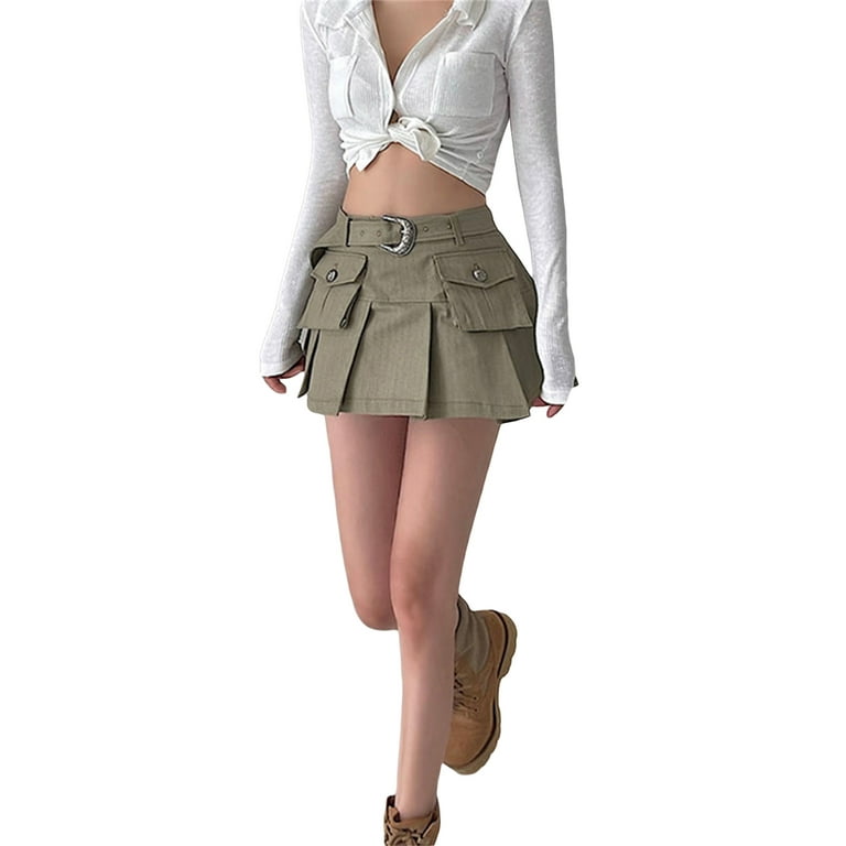 Liacowi Cargo Mini Skirts for Women Low Waist Short Skirt Liacowi Cargo Mini Skirts for Women Low Waist Short Skirt
