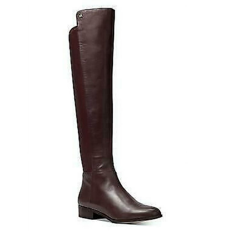 Michael Kors Women s Bromley Leather Riding Boots Brown Size 7.5 Walmart