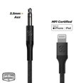 thumbnail image 2 of Scosche i3AUXB4SG-SP Braided 3.5mm AUX to Lightning Braided Audio Cable 4-ft, 2 of 9
