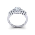 thumbnail image 3 of Genuine 2ct Round Cut Diamond Prong Ladies Flower Bridal Engagement Ring Wedding Solid 18K Gold FG VS2, 3 of 3