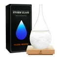 thumbnail image 1 of Predictor del tiempo Storm Glass FOXKEY de 19 cm con base de madera, 1 of 7