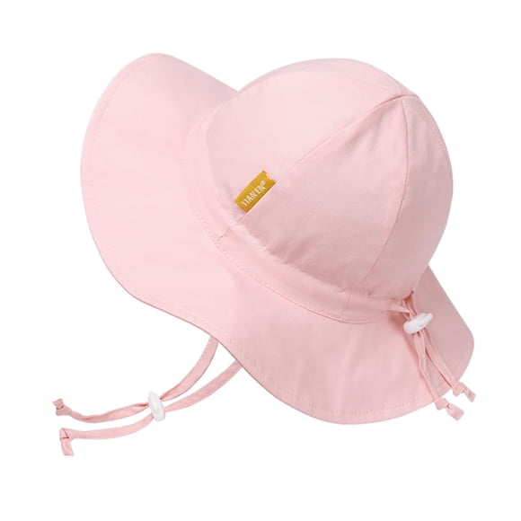 Gorro de sol para bebé DANMY UPF 50+, ajustable, rosa, 6-24 meses