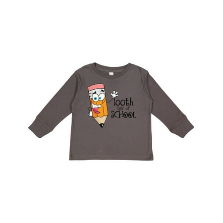 

Inktastic Pencil 100th Day of School Boys or Girls Long Sleeve Toddler T-Shirt