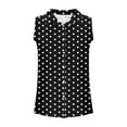 thumbnail image 5 of Otvok Womens V-Neck Sleeveless Printed Casual Top Sleeveless Button Up Work Shirt, 5 of 6