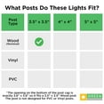 thumbnail image 6 of GreenLighting Marina Solar Post Cap Lights - 4x4 Post Caps Solar Lights for Wood Posts - Outdoor LED Solar Deck Post Lights - Fence Post Lights Solar Powered, 6 of 6