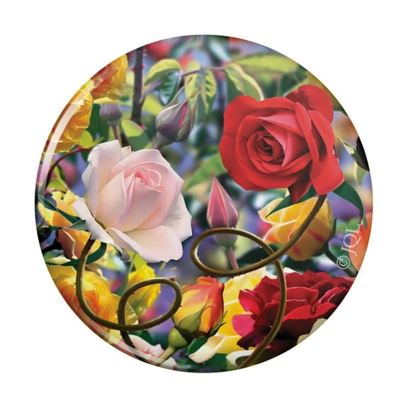 Wild Rose Tango Flowers Kitchen Refrigerator Locker Button Magnet