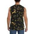 thumbnail image 4 of Balery Christmas Gold Deers1 Men's Sleeveless Muscle Shirts Workout Tank Top, Moisture Wicking, Odor Protection-XX-Large, 4 of 8