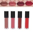 thumbnail image 3 of 4Pcs Moisturize Lip Glaze, Long Lasting Lipstick, Matte Texture Exquisite Elegant Smoothing Compact Design Lip Gloss For Makeup Daily Use, 3 of 8