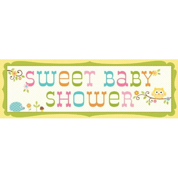 Owl Baby Shower Giant Party Banner