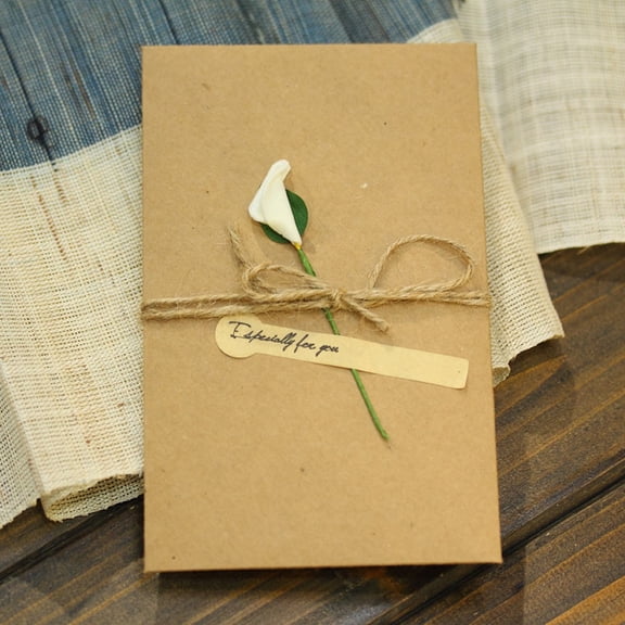 Dried Flower Greeting Cards for Valentine's Day Birthdays Weddings Blessings Moving for Couples Wives and Husbands