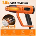 thumbnail image 2 of Pistola de calor SEEKONE 1800 W de doble temperatura con 4 boquillas 400-600 °C, 2 of 8