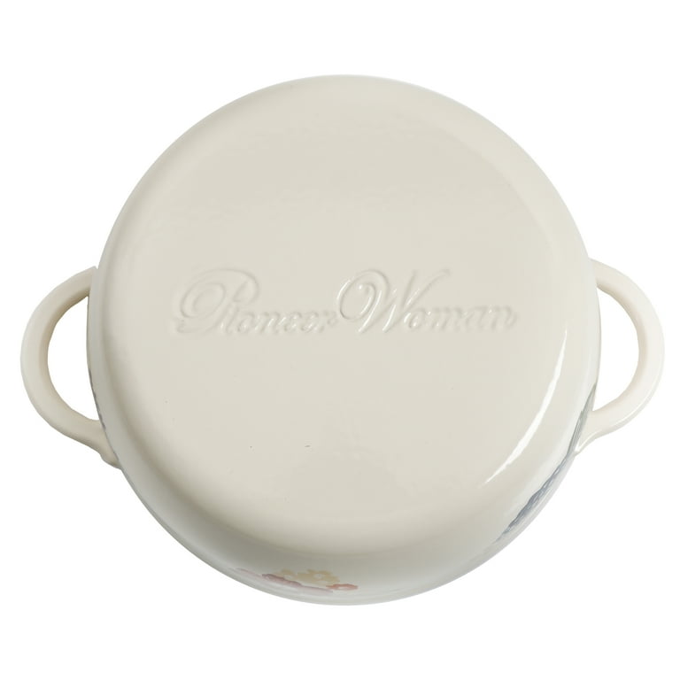 The Pioneer Woman Vintage Floral 4 Quart Enamel Cast Iron Dutch Oven with  Lid - Walmart.com