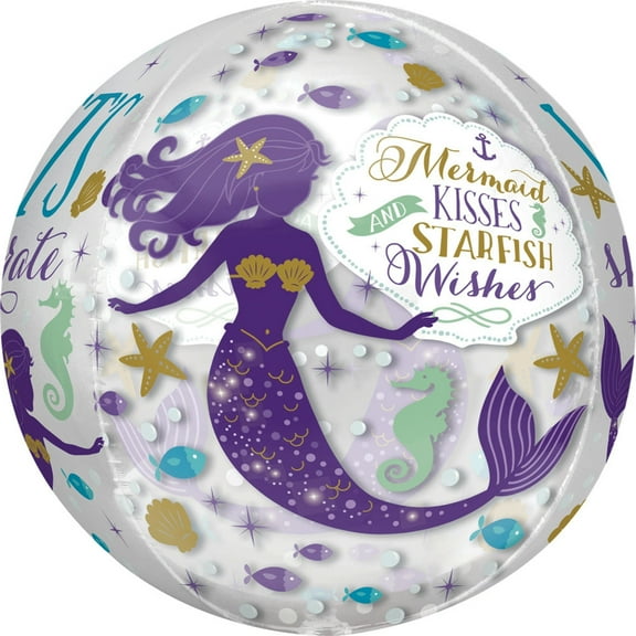 Mermaid Wishes 16" Orbz Balloon (1)