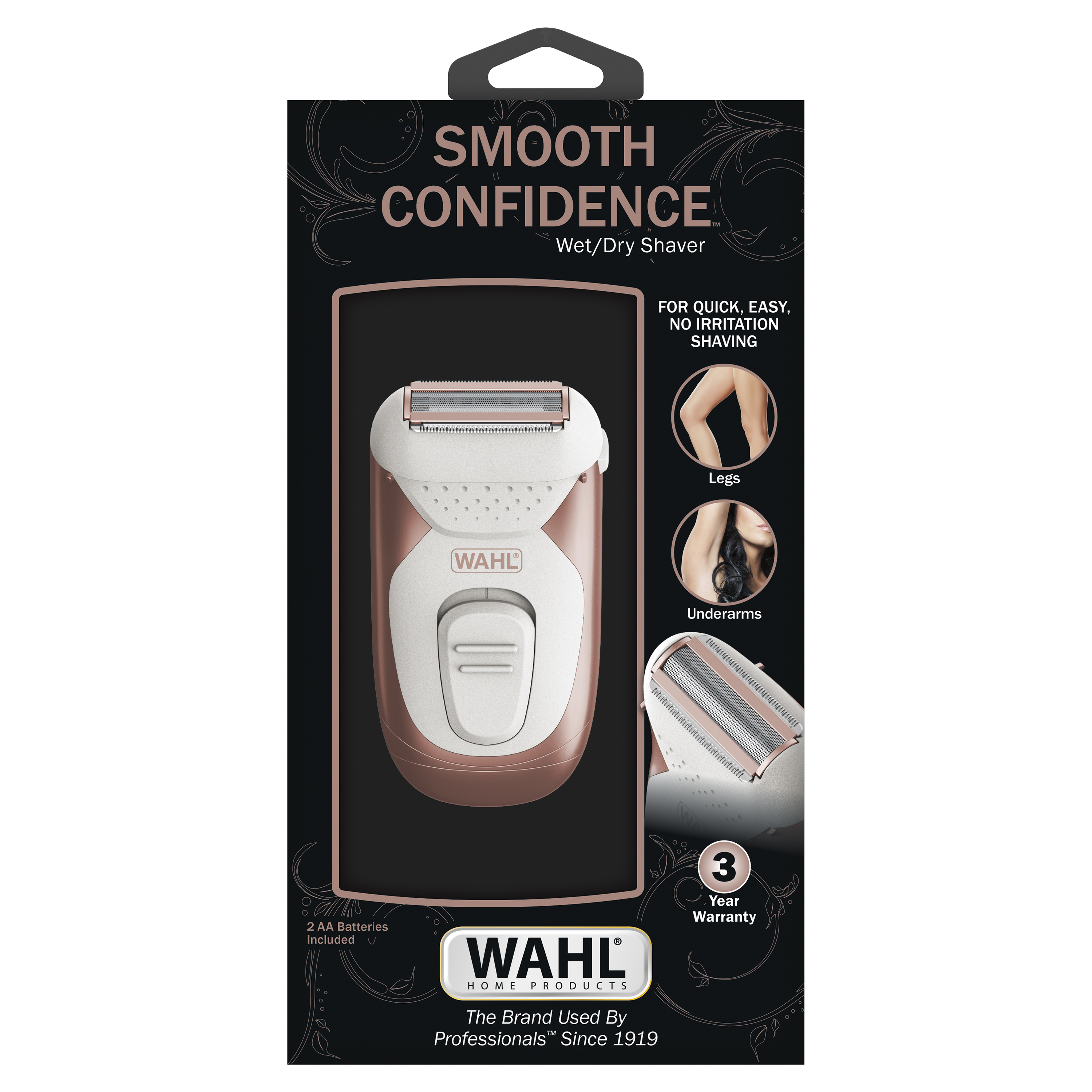 Wahl Smooth Confidence, Ladies Waterproof, Battery Shaver Female, 7067