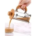 thumbnail image 4 of Press Infuser Bamboo Cover With Coffee Pot Clear/Brown/Silver，Cafepress Wood Pressed Coffee, French Press, Olive Wood, Heat Resistant Glass,Practical Capacity, 600 ml, 4 of 5