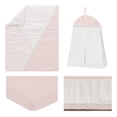 thumbnail image 4 of Sweet Jojo Designs Boho Color Block Pink and White 4 Piece Crib Bedding Set, 4 of 6